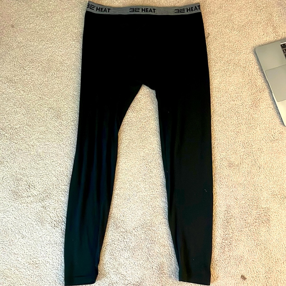 Mens black thermal underwear